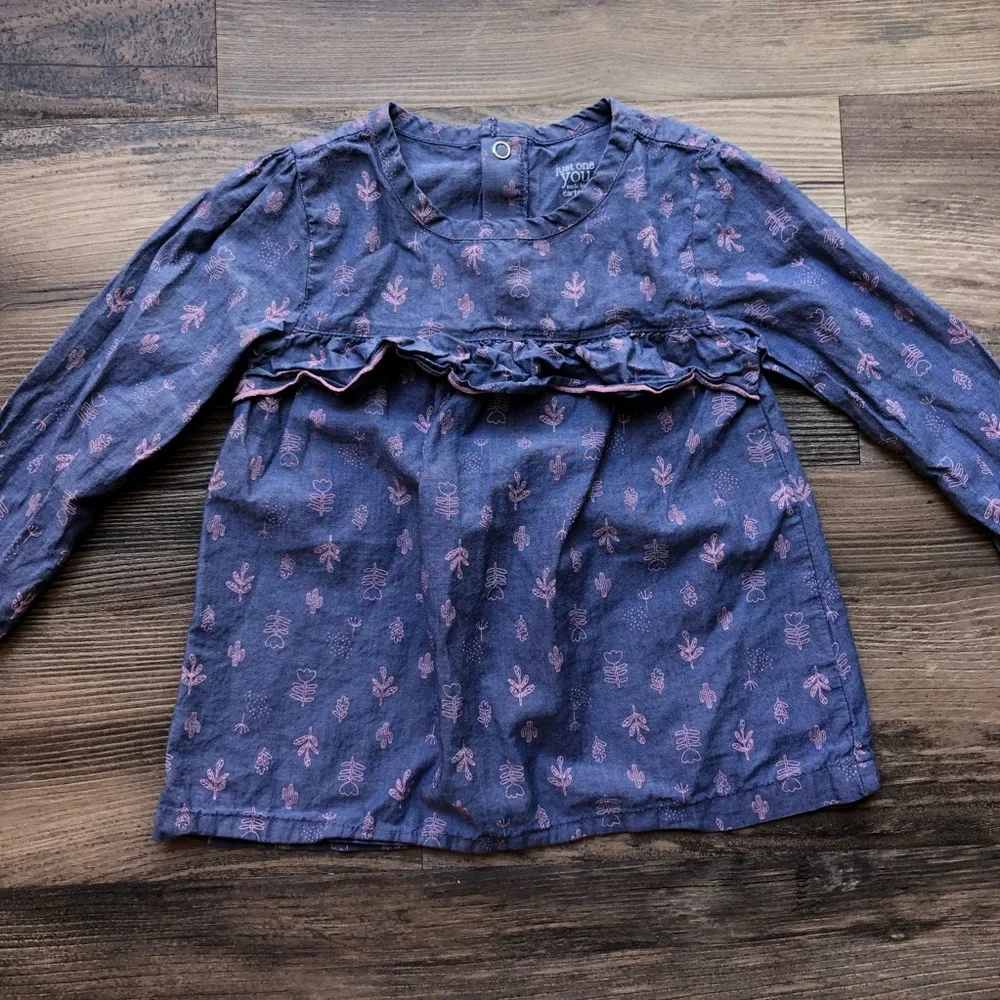 Just One You Carter's 2pc Chambray Cactus 2T - Picture 3 of 7